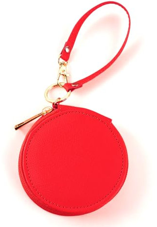 Porte-monnaie RoadLoo pour femme - Petit porte-monnaie étanche - Fermeture éclair - Avec poche pour pièces de monnaie - Pour femmes et filles, rouge, Classique