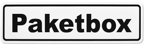 LOHOFOL Magnetschild Paketbox | Schild magnetisch | Größe 30 x 8 cm (Schwarz)