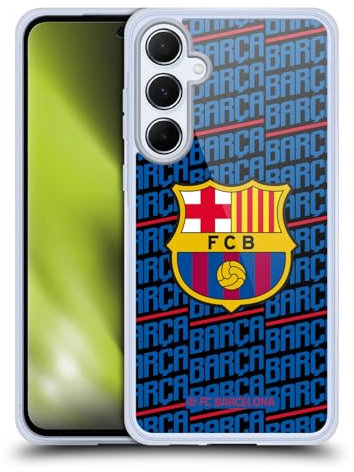 Head Case Designs Offizielle FC Barcelona Barca Wappen Muster Gel Handyhülle Hülle [Militärischer Schutzgrad] Kompatibel mit Samsung Galaxy A55 5G
