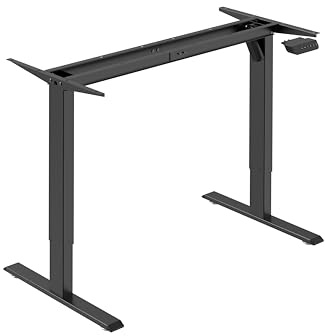 Bisley E-StarterTech Gestell, Leichtes elektrisches Schreibtischgestell mit einem Motor, Höchstgeschwindigkeit: 16mm/s, Maße: H 700-1120 x B 1000-1600 x T 600-800 mm, Farbe: schwarz 333 schwarz