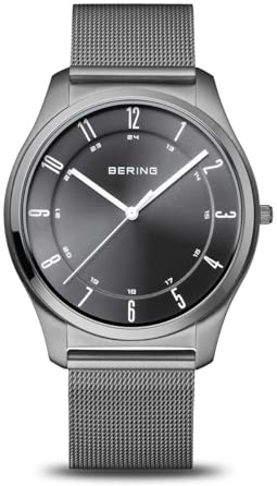 BERING Herren Uhr Quarz Movement - Ultra Slim Collection mit Edelstahl und Saphirglas 18340-377 - 3 ATM