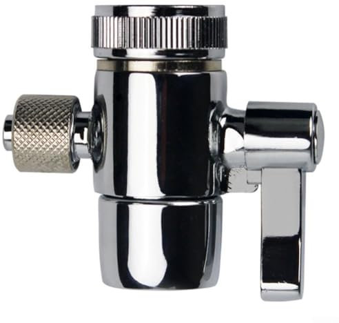 Filtre à eau en tube RO argenté, montage rapide avec vanne de dérivation de robinet en laiton