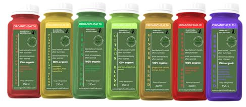OrganicHealth Pineapple Mint Cleanse (250ml) – 1 Day Juice Cleanse, 5 Bottles – Cold Pressed, No Added Sugar, Weight Loss & Immunity Support