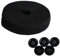 1 Rollo Banda Elástica con Ojales, Cinta Elástica de Costura con Ojal, 19 mm x 5 m negro Goma Elastica Costura con Agujero de Botón para Pantalones Falda Costura Tejido, con 5 Botones negros