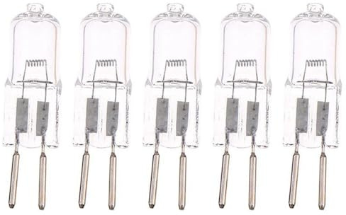 DLEDMOP GY6.35 Sockel G6.35 Halogenlampen 12 Volt 50 Watt Glühbirne Ersatz T4 Röhre JCD Typ Glühbirne 2700K Warmweiß 35W 5PCS