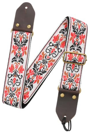 WHAMVOX Gitarren-schultergurt Für Akustik-gitarre Gitarre Modischer Gitarrengurt Mit Bestickung Verstellbarer Bass-schultergurt Als Geschenk Für Musiker
