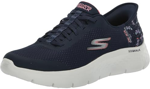 Skechers Women's Go Walk Flex Eva Hands Free Slip-ins Sneaker, Navy/Pink, 5 UK Wide