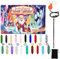 lanliflying Crystals Stones Adventskalender - 2024 Weihnachten Fantasy Kristalle | Countdown-Kalendersteine, Weihnachts-Countdown-Spielset mit Lupe, Aufbewahrungstasche für Kristallliebhaber