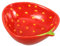MOLUCKFU Ceramic Fruit Bowl Red Fruit Bowl Elegant Strawberry Pattern for Kitchen