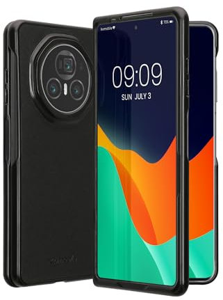 kwmobile Carcasa Compatible con Honor Magic V3 - Funda Protectora para móvil de Piel sintética Negro
