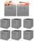8pcs Cube Storage Box 27x27x27cm - Foldable Storage Box with Handles Storage Cubes for Home, Office & Nursery Organisation (Gery)