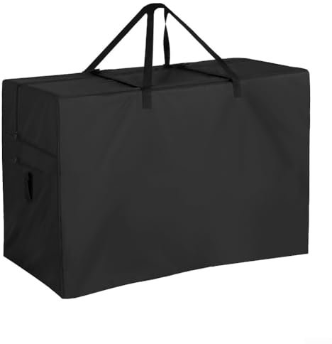 Folding Mattress Storage Bag, 420D Oxford Cloth Heavy Duty Carry Case Single/Double/Trifold Foldable Mattress Black Bag(138x33x65cm)