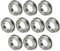 M METERXITY 10-Pack F6801ZZ Flanged Ball Bearing, 12 x 21 x 5mm Double Metal Shielded Chrome Steel (GCr15) Flange Rip Bearings for Wheelbarrow/Printer/Fax Machines/Power Tools
