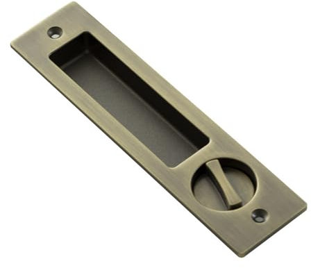 Schwarzes Schiebetürschloss, unsichtbares Schiebetürschloss, Hakenschloss, Badezimmer-Schiebetürschloss, Badezimmer-Holztür, Küche, eingebettetes Schiebetürschloss(Brushednickel)