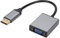 Heilanole Adaptador DisplayPort A VGA, Convertidor DisplayPort A VGA Macho A Hembra de Aluminio HD, para Computadora, Monitor, TV, Proyector.