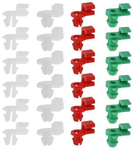 QZKJQDD 24 PCS Door Lock Rod Clips, Left Right Driver Lock Rod Clips, Fastener Retainer Clip, Plastic Tailgate Handle Rod Clip, Universal Car Retainer Clips and Moulding Fasteners for 2-3.5mm Hole