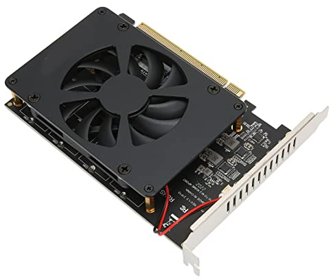 POENVFPO Adaptateur PCIe Dual M.2 NVME Adaptateur PCIe avec ventilateur de refroidissement pour utilisateurs d'interface X16