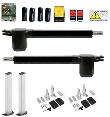 Dieffematic BHE corsa 400 Kit Automazione Cancello Battente 2 Ante - Fino a 2.5m 200kg - 230V con Colonnine