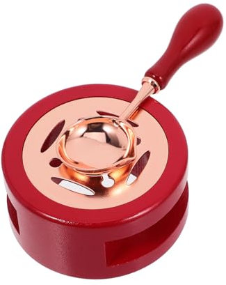 OSALADI Kit De Cachet De Cire Avec Chauffe-cache Cuillère à Fondre Tampon De Cire Et Poignée Pour Enveloppes Et Projets Manuels