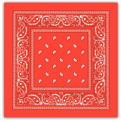TK Gruppe Timo Klingler Bandana Halstuch rot, Kopftuch Schal für Fasching & Karneval - Damen & Herren - Stirnband Gangster & Bandit