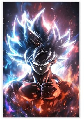 ZCDTE Son Goku Poster auf Leinwand, Wandkunst, Dekordruck, Bild Gemälde für Wohnzimmer, Schlafzimmer, Dekoration, ungerahmt, 30 x 45 cm