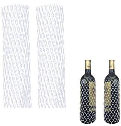 Mesh Glass Bottle Protective Sleeves, Bottle Protectors for Travel, 30 Pcs | Lightweight Mesh Absorbs Minor Impacts, Stretchy Sleeve Fits Various Bottles, Suitable for Travel and Wine Transport