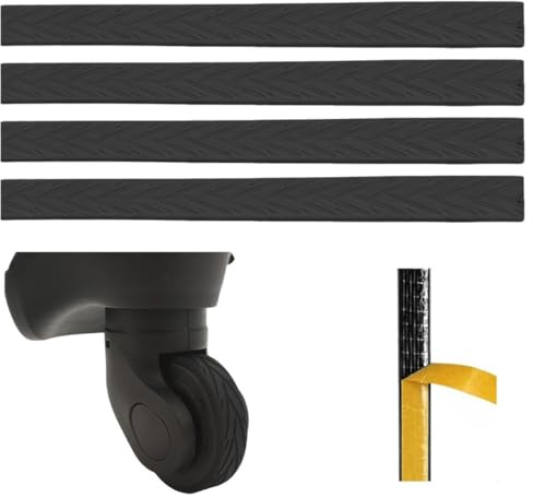 8 Copricerchi per bagagli, Protezione per Ruote Trolley Ricambio, Bagaglio Viaggio Copriruota, Autoadesiva Ruote Valigia, Ruote Per Bagagli Copertura Silicone, Antiscivolo con Cancellazione del Rumore