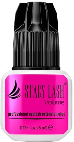 Volume Eyelash Extension Glue Stacy Lash (0.17fl.oz/5ml) / 3-4 Sec Dry/Retention – 6 Weeks/Black Adhesive/Lash Tech Supplies