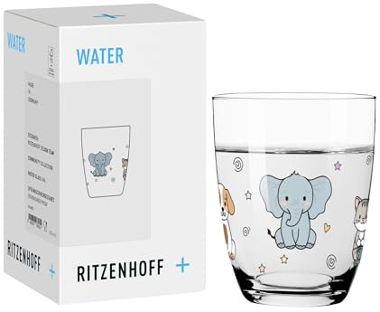 RITZENHOFF 8361005 Wasserglas 210 ml, Kids Design Team – farbenfrohes Kindermotiv voller Fantasie und Abenteuer – Made in Germany
