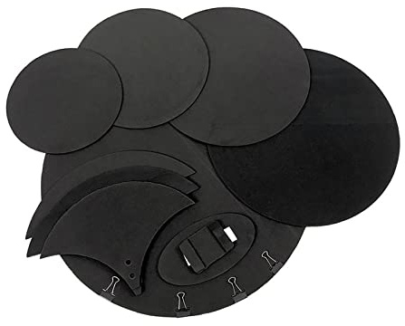 FQRDKT 10x Drum Dämpfer, Leises Übungspad, Bass Und Snare Drum Dämpfer, Pad 10 Zoll, 12 Zoll
