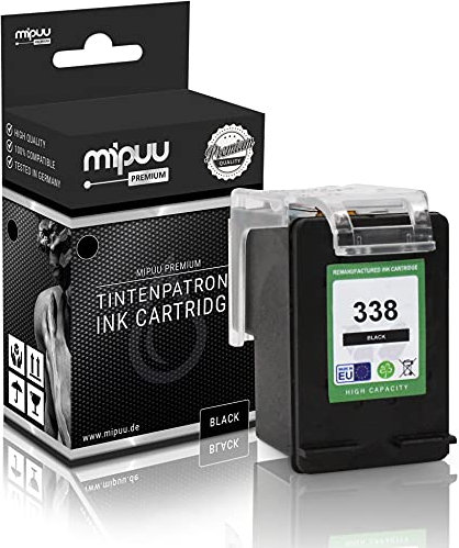 Mipuu Tinte kompatibel mit HP 338 C8765EE BK für Deskjet 5740 5745 Officejet 7210 H470 H470WBT Photosmart 2575 2610 2710 7850 8050 C3100 PSC 1510 2355