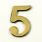 Black Country Metal Works 1.5-2 Inch Self Adhesive Numbers & Letters Polished Brass (Solid Brass) (5)