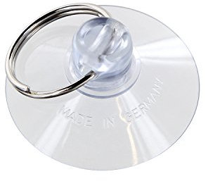 20 x Saugnapf - Säugnäpfe Haftsauger Haken Gewinde Bohrung Lichterkette Schlüsselring Ring Mutter Auto Camping Rändelmutter 30 40mm 40 50 mm Mit Transparent Extra Stark – Made in Germany