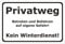 Melis-Folienwerkstatt Schild Privatweg Kein Winterdienst - 30x20cm - Bohrlöcher - 3mm Aluverbund – 20 VAR S00018-001-A