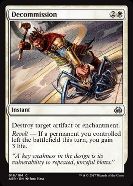 Magic: the Gathering - Decommission - Disabilitare - Aether Revolt
