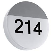 EGLO LED Außen-Wandlampe Oropos, 1 flammige Außenleuchte, inkl. Hausnummern, Wandleuchte aus Stahl und Kunststoff, Farbe: Silber, weiß, IP44