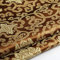 Brokatstoff mit Chinesischer Blumen-Stickerei, Seidiger Satin-Stoff,Verkauft per Meter (Kaffee)