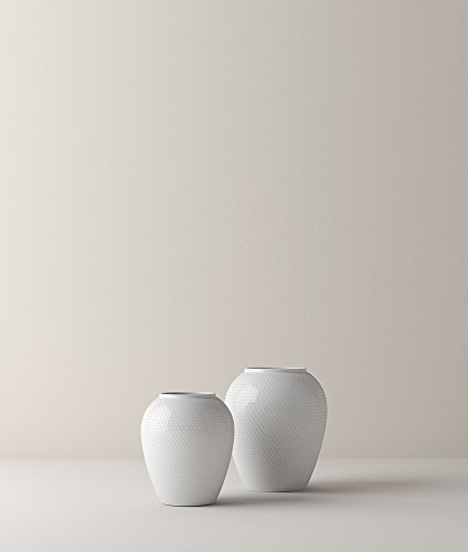 Lyngby Porcelæn Vase H25 Rhombe Vasen & Blumentöpfe Organischer Ausdruck