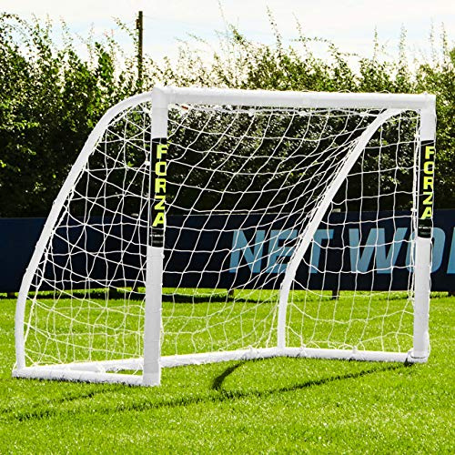 FORZA Match Portería de fútbol [6 tamaños] | Porterías de jardín de PVC Ligeras y Resistentes a la Intemperie - Paredes de Blanco Opcionales