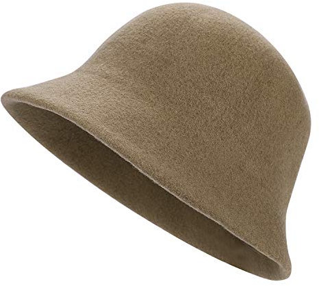 ITODA Wollmütze Winter Filzhut Damen Fedora Filzmütze Warm Wintermütze Mädchen Winterhut Filz Damenmütze Wollhut Weich Damenhut Einfarbig Schlapphut One Size Eimerhut für Outdoor Freizeit