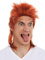 WIG ME UP - 31910-FR14B Perücke Karneval Herren Proll Vokuhila Igel 80er Jahre Mullet Kupferrot Rot