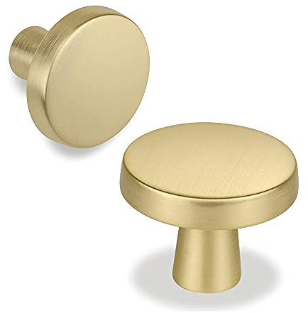 goldenwarm 10 Stück Schrankknöpfe Gold Möbelknöpfe Gold Griffe Gold Türknauf Edelstahl Schubladenknöpfe Vintage LS5310GD Möbelknöpfe Vintage Schrankgriffe Vintage