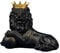 Vinbcorw Statues Sculptures Crown Golden Lion Statue Animal Figure Resin Modern Decoration Sculpture Craftsmanship Für Office Wohnzimmer Bar Café Wohnkultur,Schwarz