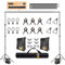 Tecdigbo Support de Fond Réglable 2.6m*3 m avec 4 Barres transversales, 4 Clip Fort,2 Sacs Noirs,et 1 Sac de Transport pour Photographie Portrait & Studio, Diffusion en Direct, Mariage