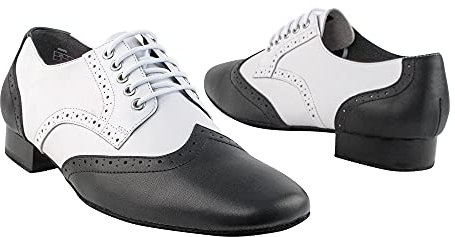 Very Fine Herren Zephyr Tanzschuh, schwarz und weiß, 46.5 EU