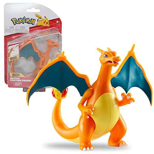Auswahl Battle Feature Figuren | Pokemon | bewegliche Deluxe Action Figur, Spielfigur:Glurak