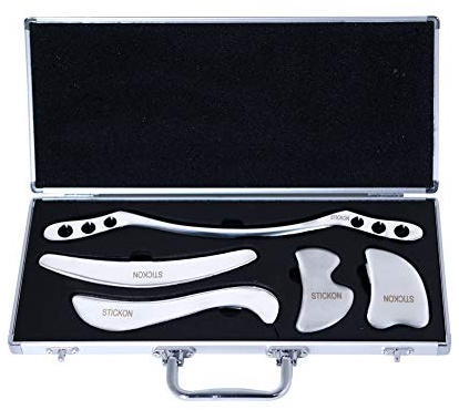 Tansozer Gua Sha Set Edelstahl Schaber Weichteil Massagegerät Gua Sha Scraping Massage Style Set B