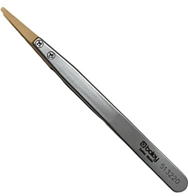 BUZZUFY Boley Pinza per grani con punte in legno pinzetta forma F per componenti sensibili movimento orologio 130 mm strumento orologiaio