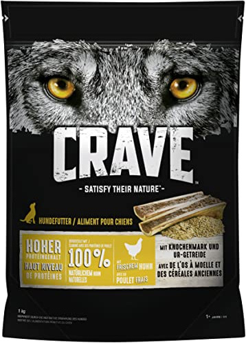 CRAVE™ Hund Beutel Adult mit Huhn mit Knochenmark und Urgetreide 1kg