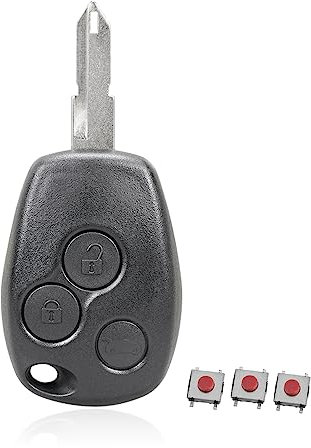 HooRLZ Schlüsselgehäuse für Trafic Master Kangoo Clio Twingo Espace Laguna Mode Scenic Vauxhall Movano Vivaro Schlüssel, 3 Tasten Renault Trafic Ersatzschlüssel, Vivaro Autoschlüssel